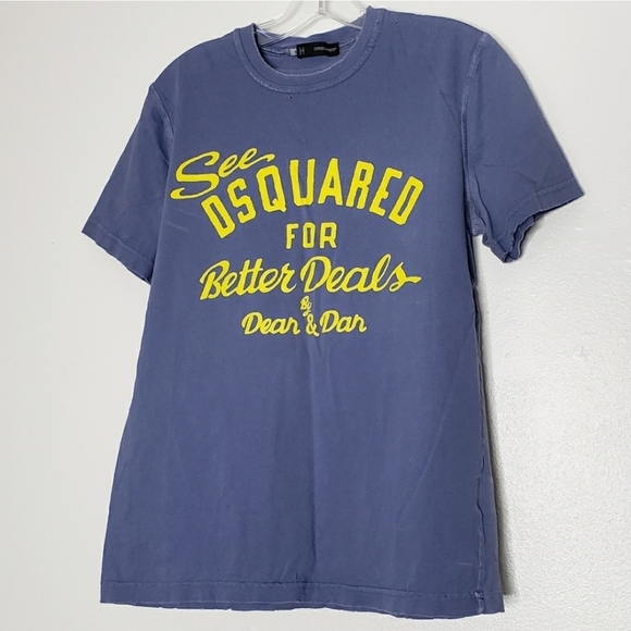 DSquared2 Italian Tee Shirt Graphic Exclusive One of a Kind Small Distressed - Picture 4 of 6